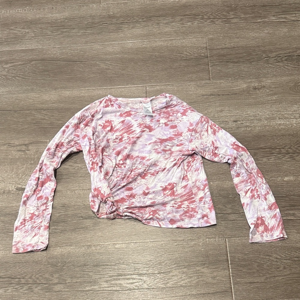 Nordstrom Pink and White Tie-Dye Sweatshirt